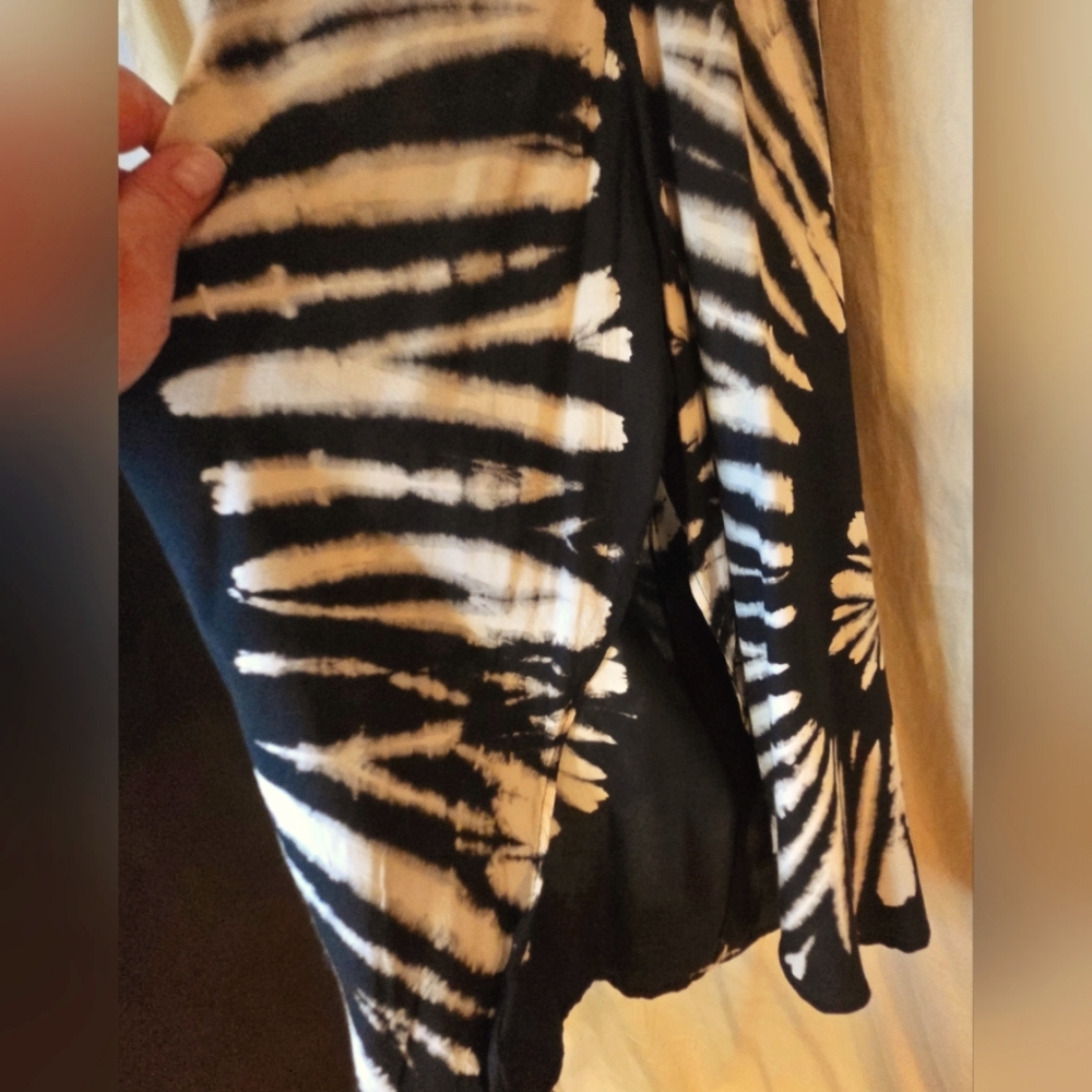 Luxe Wide Leg Tie Dye Flow Pant Universal Swirl 100% Rayon One Size - Picture 8 of 11